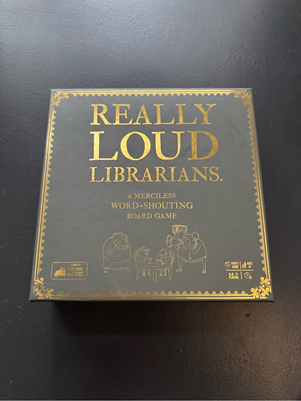 Really Loud Librarians Board Game - Black & Gold